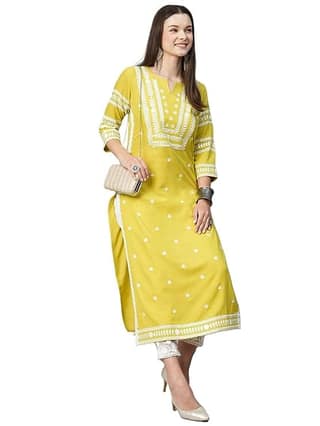 MANMAYEE Indian Tunic & Tops Women's Cotton Straight Cut Kurti