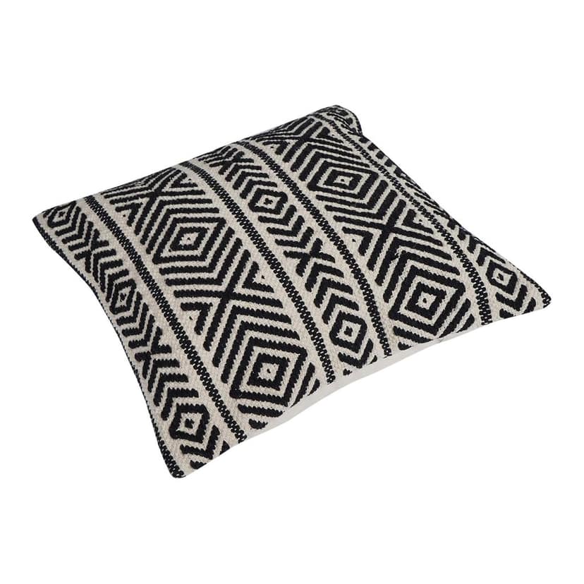 Lalawat-Export Cushion Cover Cotton Throw Pillows Boho Handmade Knit case Sofa Decor Fringes (Square, 16x16 Inches) LLE_20 view 2