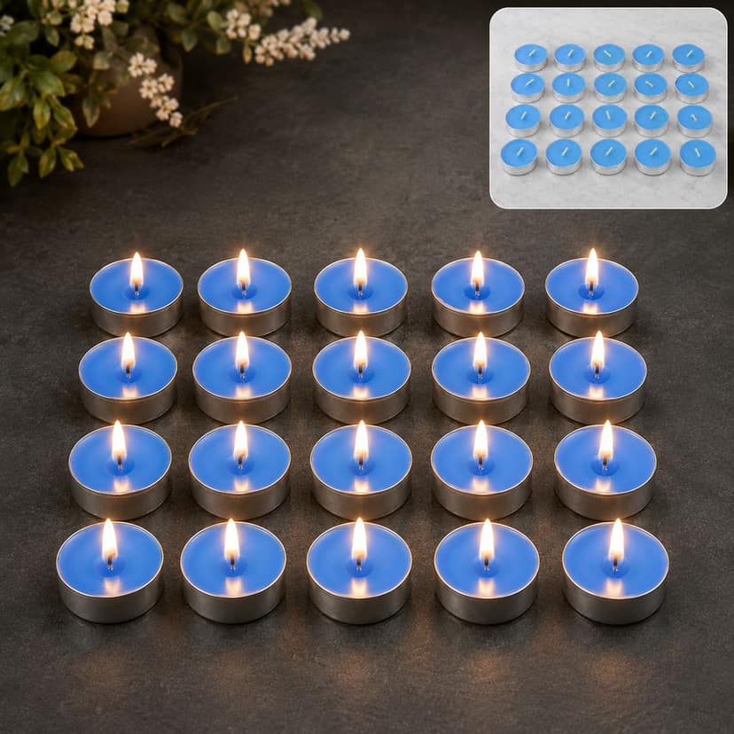 Tea Light Candles Set – 20 Multicolor Flameless Candles view 2