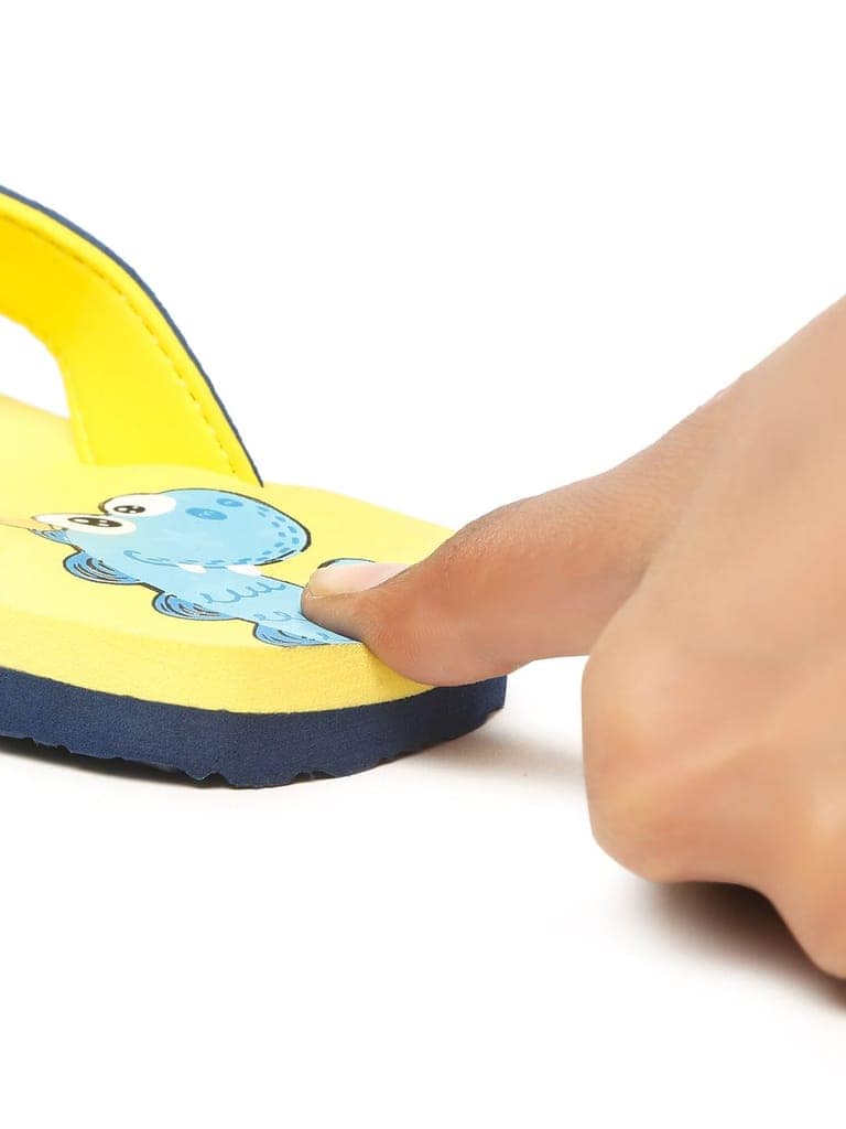 Premium Dino V-Shape Flip-flops - Yellow (Unisex) view 8