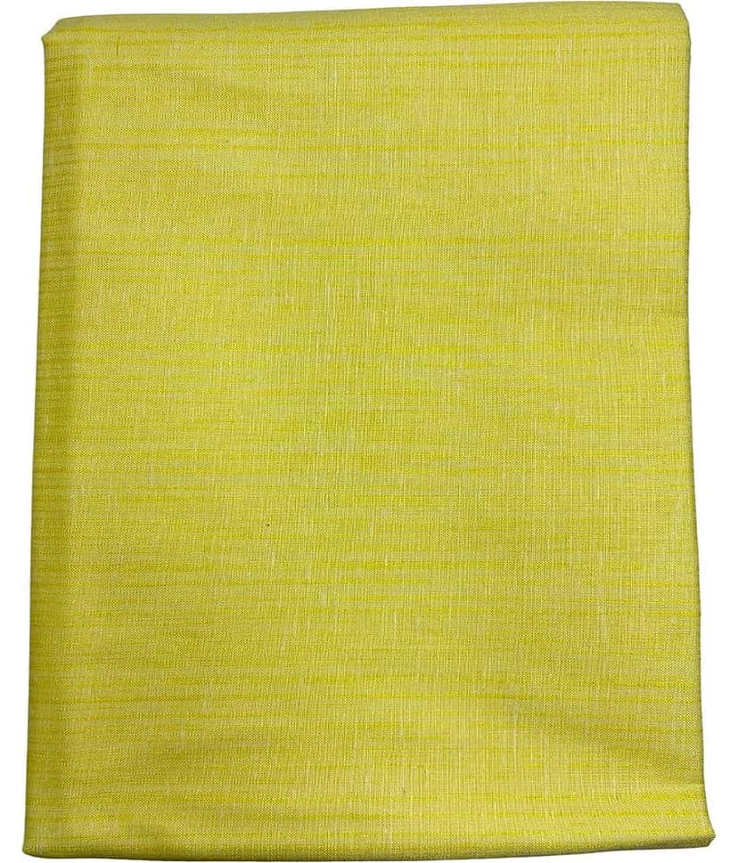 Maharaja Yellow Cotton Blend Men's Unstitched Kurta ( Pack of 1 )