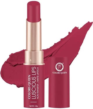 Colors Queen Luscious Lips Non Transfer Creamy Matte Lipstick 3.5g, Brink of Pink (Shade - 07)