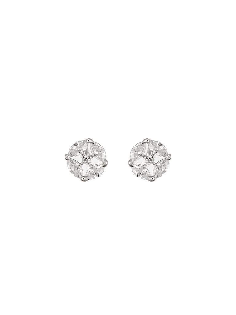 925 Sterling Silver Cubic Zirconia Marquis Studds Earrings view 9