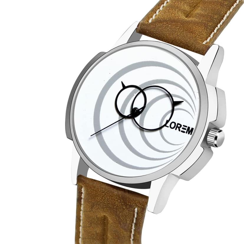 LOREM White Round Analog Watch for Men LR63-UF view 4
