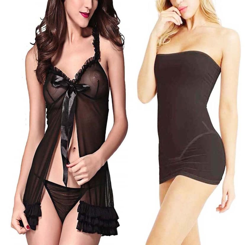Sleepwear babydoll nightdress women ladies girls Combo Pack 2