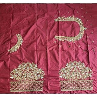 OMSAIFAB Cotton Silk Self Design Blouse Material