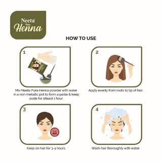 Neeta 100% Pure Natural & Organic Henna For Hair Color & Hair Care 25g (Pack of 10) , Natural Brown view 2