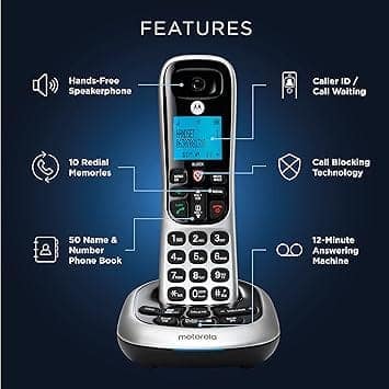 Motorola CD4011 DECT 6.0 Digital Cordless Phone with Answering Machine view 3