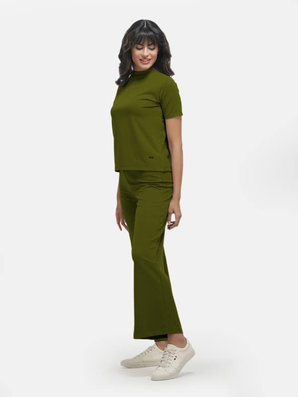 KOI SLEEPWEAR CO-ORD-OLIVE GREEN view 2