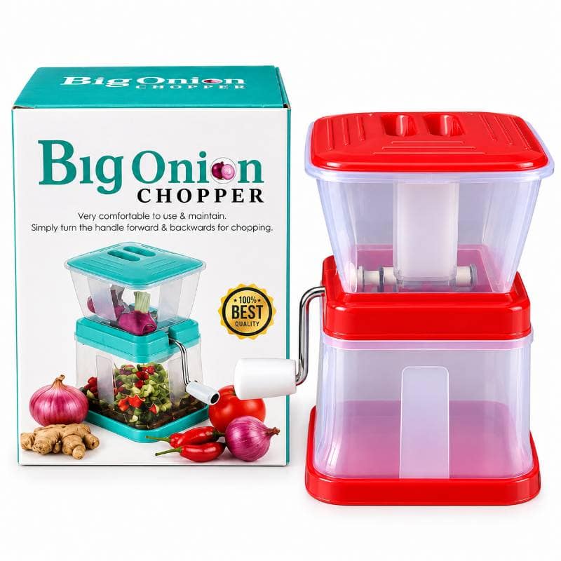 Big Onion Chopper (Red) | Manual Vegetable Cutter | Kitchen Prep view 3
