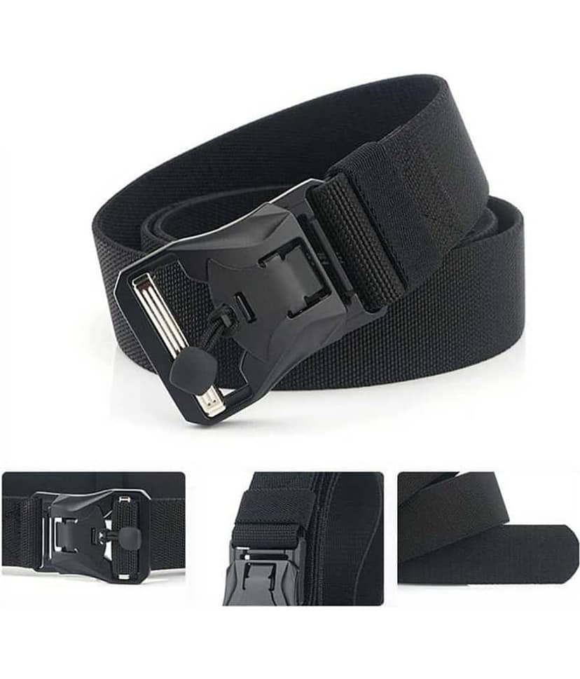 Edifier - Black Canvas Men's Casual Belt ( Pack of 1 ) view 2