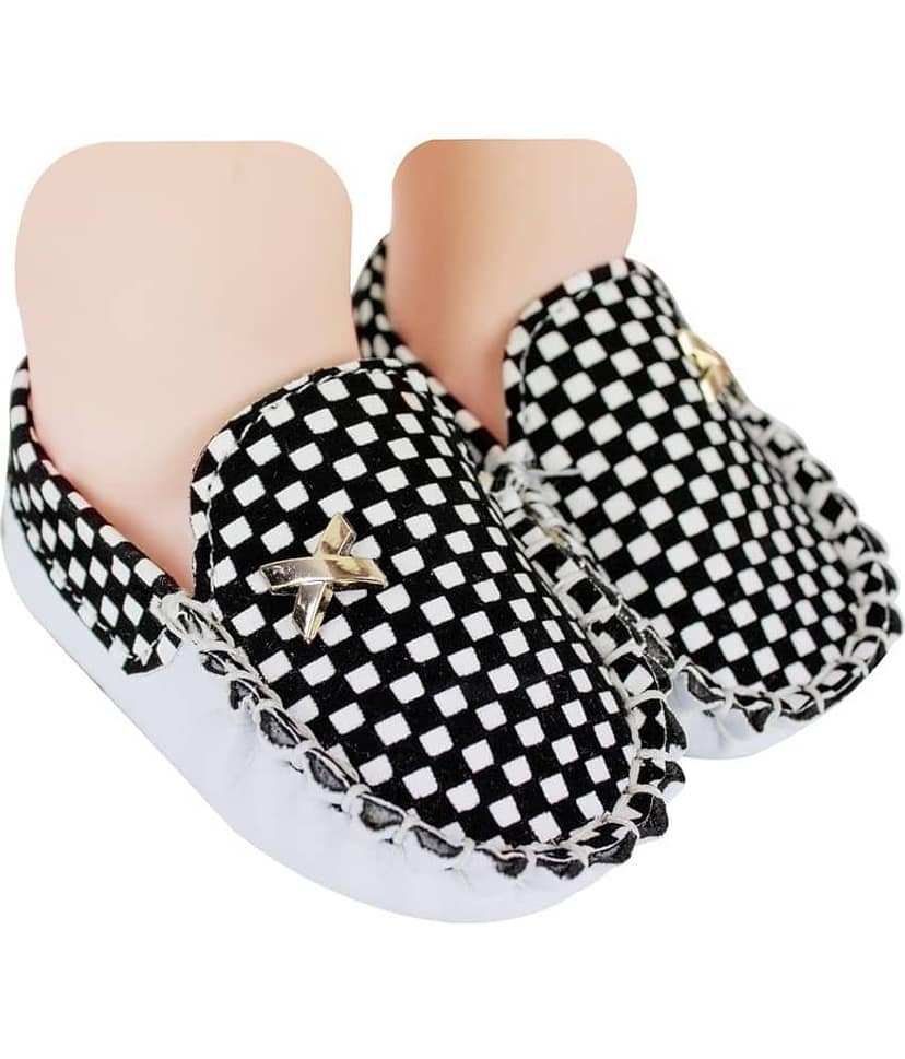 Neska Moda Baby Boys Rexine Loafer Booties For 9 To 12 Months (Black) view 2
