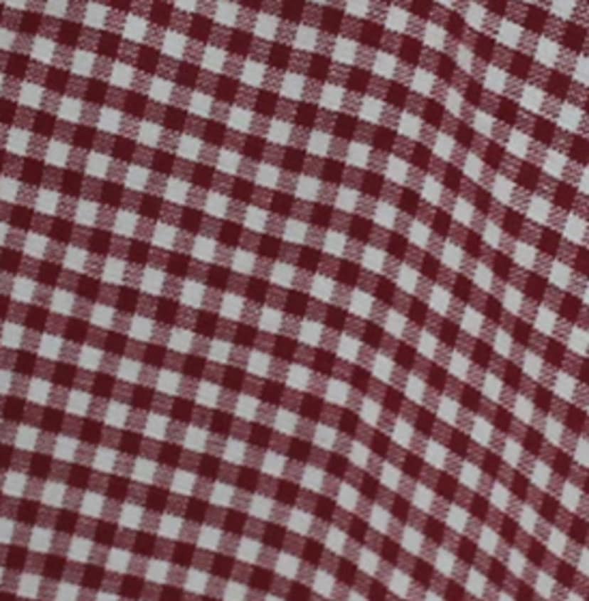 AIRWILL 100% Cotton Checkered Pattern 4 Seater Square Table Cover Sized, 56x56 inches (Red,White, Pack of 1) view 2