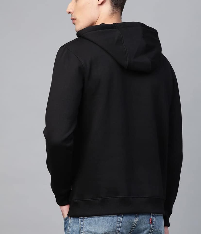 SCOTT FINCHER Men's Black Graphic Printed Hoodie : AA(RSHOD)BLACK_03 view 3
