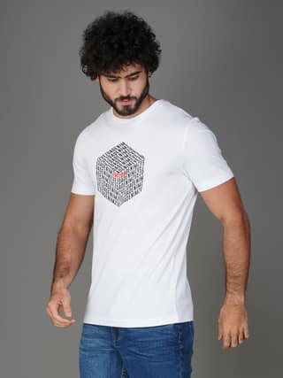 Men’s Branded Pure Cotton Tee White