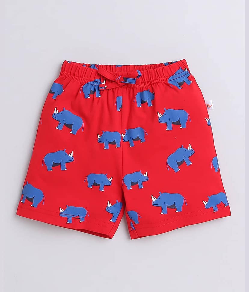BUMZEE Blue & Red Boys Shorts Pack Of 2 Age - 18-24 Months view 2