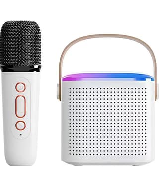 VEhop Karaoke BT Speaker 10 W Bluetooth Speaker Bluetooth V 5.3 with USB,SD card Slot,Aux,3D Bass Playback Time 10 hrs Assorted