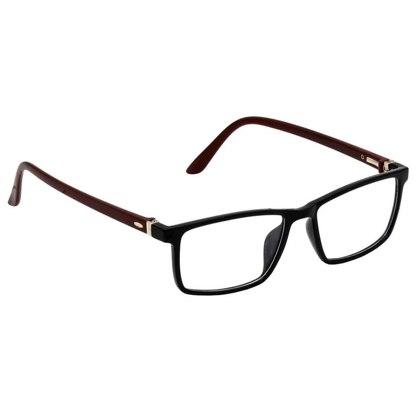 Hrinkar Plastic Full Rim Rectangle chasma frame Men & Women - HFRM-BK-BWN-16