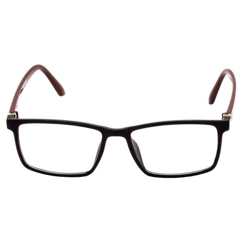 Hrinkar Plastic Full Rim Rectangle chasma frame Men & Women - HFRM-BK-BWN-16 view 2