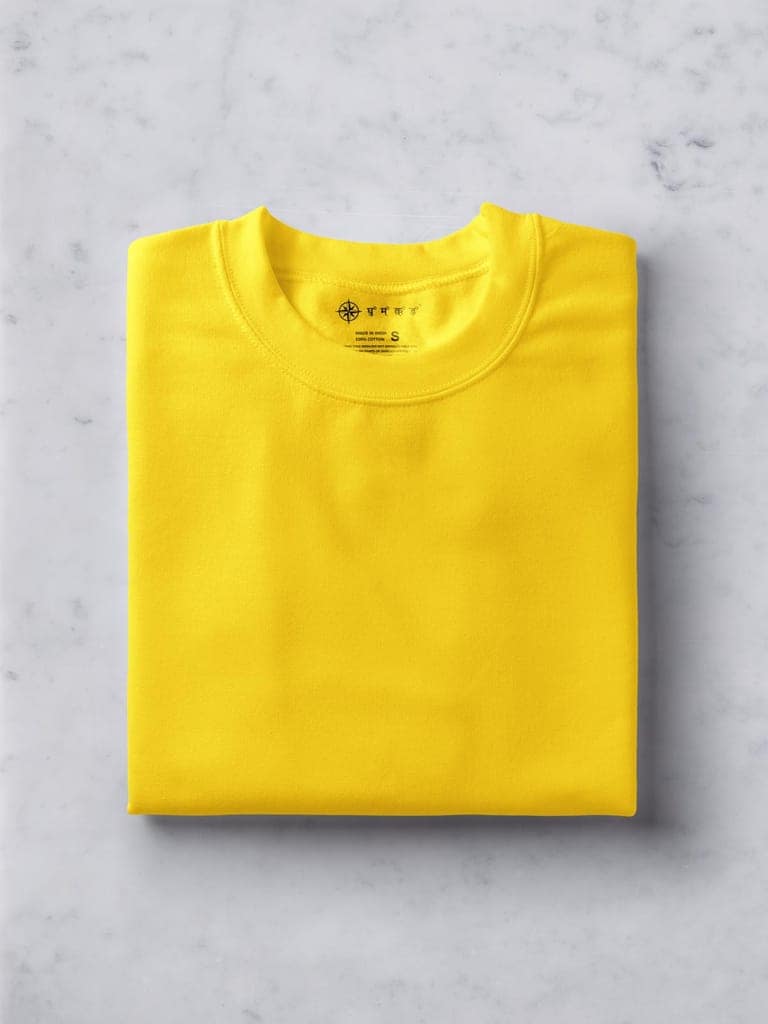 Yellow | Plain T shirt