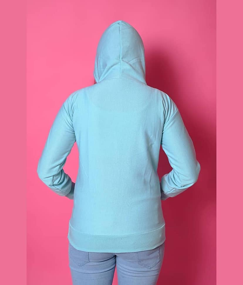 New Collection Women Cotton Fleece Hooded Pullover ( Peach ) view 2