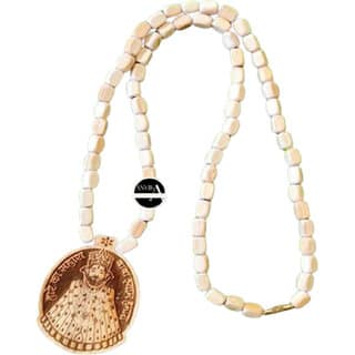 Shyam Baba Tulsi Mala Beads Wood Necklace