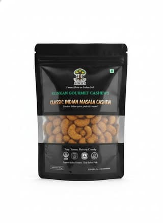 Maa Roots Classic Masala Cashews 200g | Traditional Indian Masala Flavoured Konkan Cashews | Premium Whole Kaju | Rich & Aromatic Snack