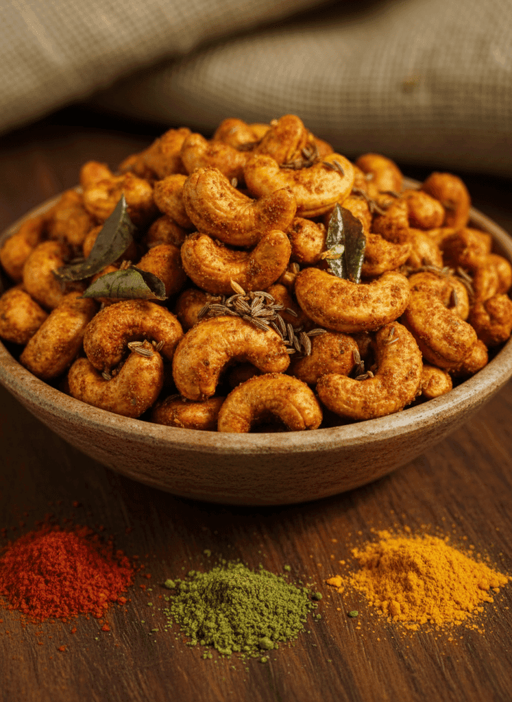 Maa Roots Classic Masala Cashews 200g | Traditional Indian Masala Flavoured Konkan Cashews | Premium Whole Kaju | Rich & Aromatic Snack view 3