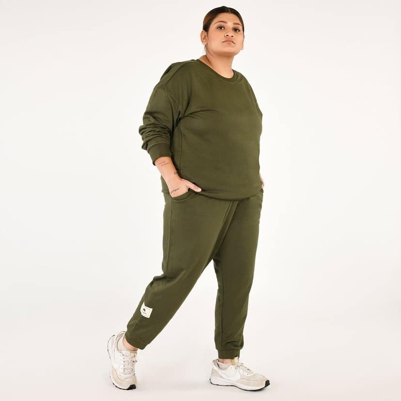 Get Cosy Joggers - Olive Green view 5