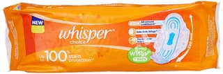 Whisper Choice Sanitary Napkins - Regular, 7 Pcs