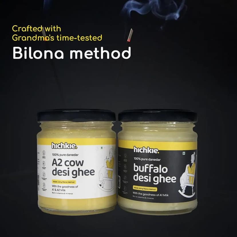 Pack of 2 | 180ml | A2 Cow Desi Ghee | Buffalo Ghee | Bilona Method | Lab Tested. view 3