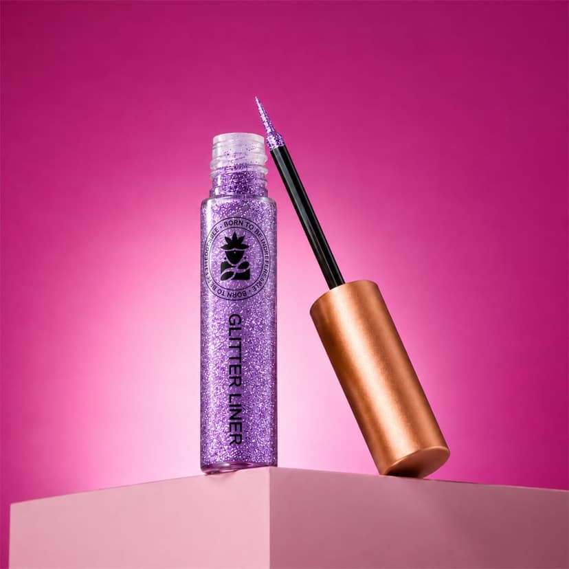 BOBI Glitter Eyeliner Purple | Diamond Sparkle Finish | Waterproof Long Wear | Quick Dry Smudge proof | Felt-Tip Precision | Cruelty-Free Paraben-Free-5ml view 3