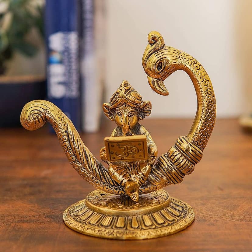 Craftlayout Metal Oxidized Ganesha Idol 6 Inch