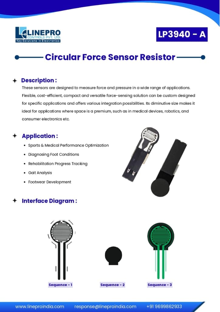 Circular Force Sensor Resistor – Flexible | IP67 Rated | Water-Resistant & High Accuracy | LP3940(A) view 4