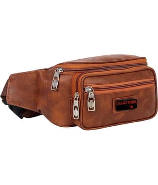 Luggage world Travel Waist Bag P.U. Black Waist Pouch
