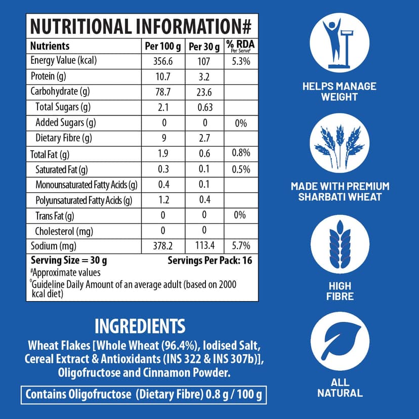 Total Bran Wheat Flakes - No Added Sugar view 2