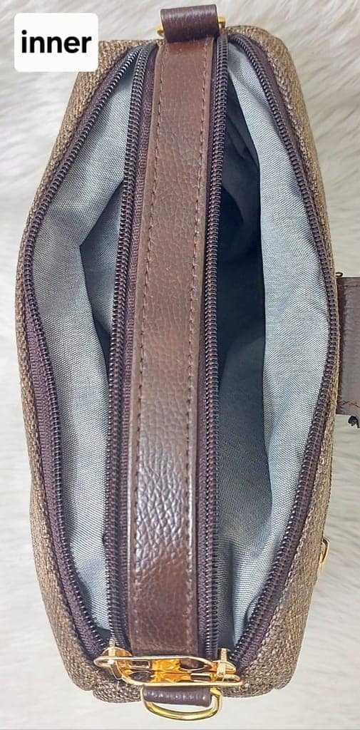 Jute Jacquard sling Bag view 3
