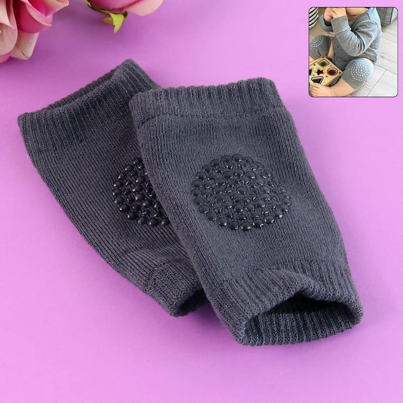 Dark Grey Toddler Wool Knit Leg Warmer (Knee Guard)