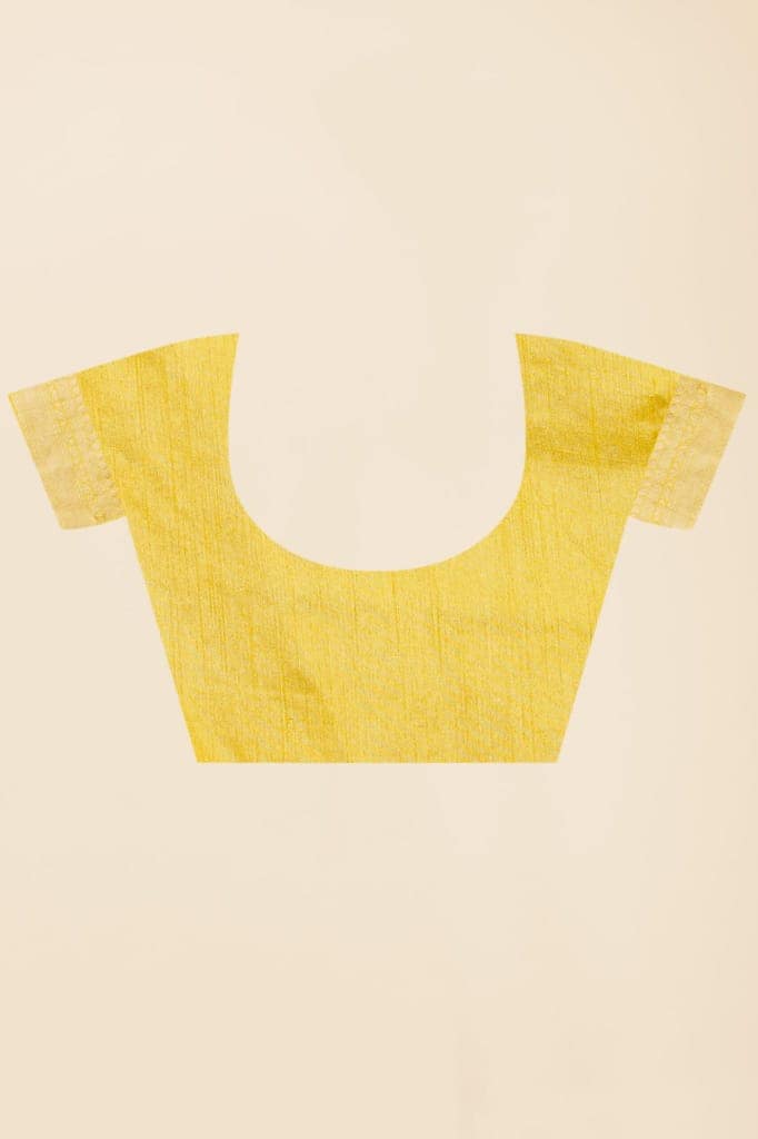 Yellow South Silk Saree view 4