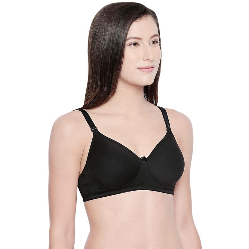 Bodycare Women Cotton Spandex Full Coverage Padded Regular Bra 6590-Black view 2