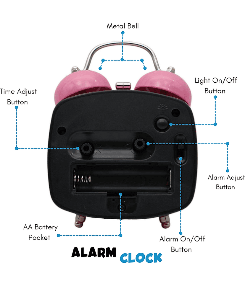 LAZYWINDOW Analog Twin Bell Alarm Clock - Pack of 1 view 2
