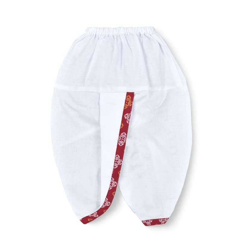 mustmom Rice Ceremony Full Sleeve Cotton Ethnic Dress Kids Lungi Dhoti Kurta Set for Boy view 2