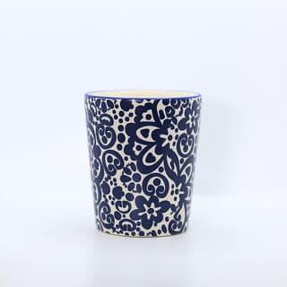 Handcrafted Blue and White Floral Ceramic Mugs - Pack of 2 view 2