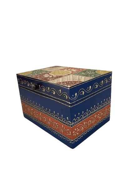 Sachin Art Maroon Wood And Painted Handcrafted Wooden Box, For Home Jewellery Storage Gift Box view 2