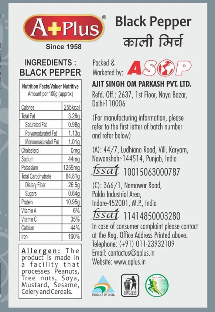 Aplus Kali Mirch Powder 50g Box view 2