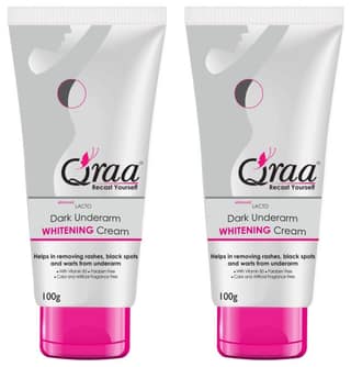 QRAA Advanced Lacto Dark Underarm Whitening Cream, 100g - Paraben Free QRAA Advanced Lacto Dark Underarm Whitening Cream, 100g - Paraben Free - 100 g