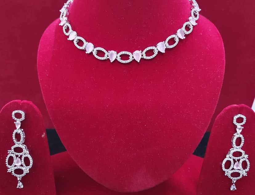 American Diamond Beautiful Necklace view 3