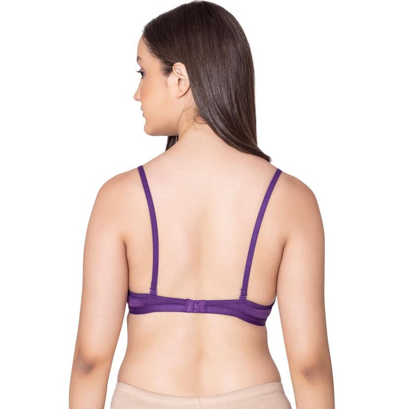 Bodycare polycotton wirefree convertible straps comfortable non padded bra-1531BB view 3