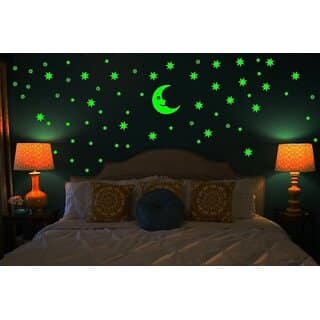 Pack Of 50 Takson Sales Radium Green PVC Wall Stickers (Removable Reusable)