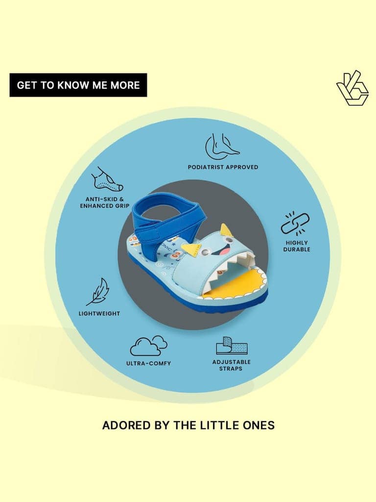 Premium Monster Artistic Sandals - SkyBlue (Unisex) view 7